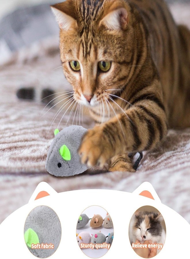 KsPups Mouse Toy - 8 Pieces Cats Mouse Plush Cat Toys Realistic Cute Kitten Mice Filled Polyfill Rat for Cat - Image 5